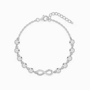 Silver Infinity Linked Bracelet